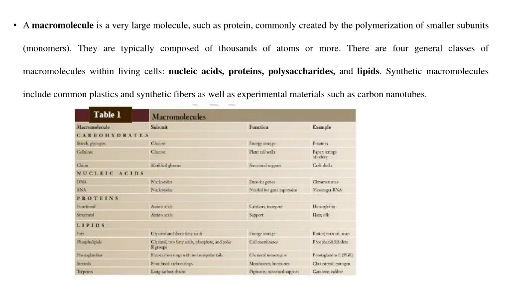 a macromolecule is a very large molecule such