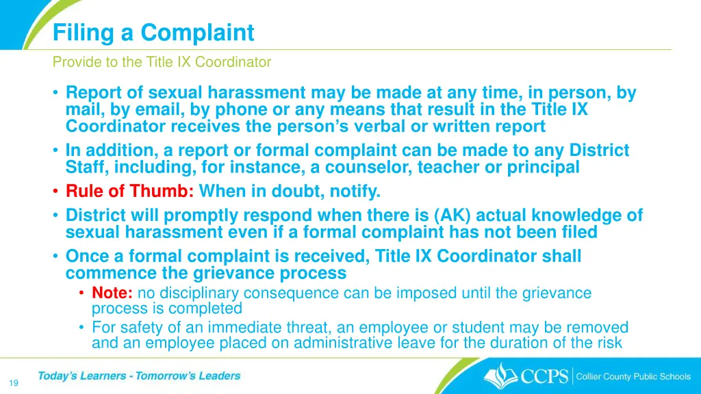 filing a complaint