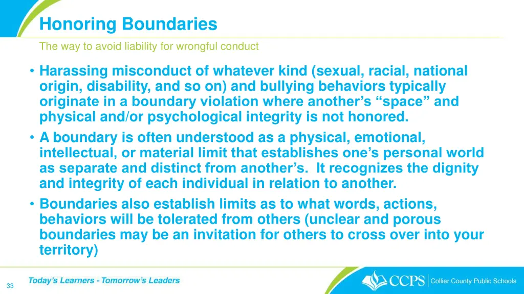 honoring boundaries