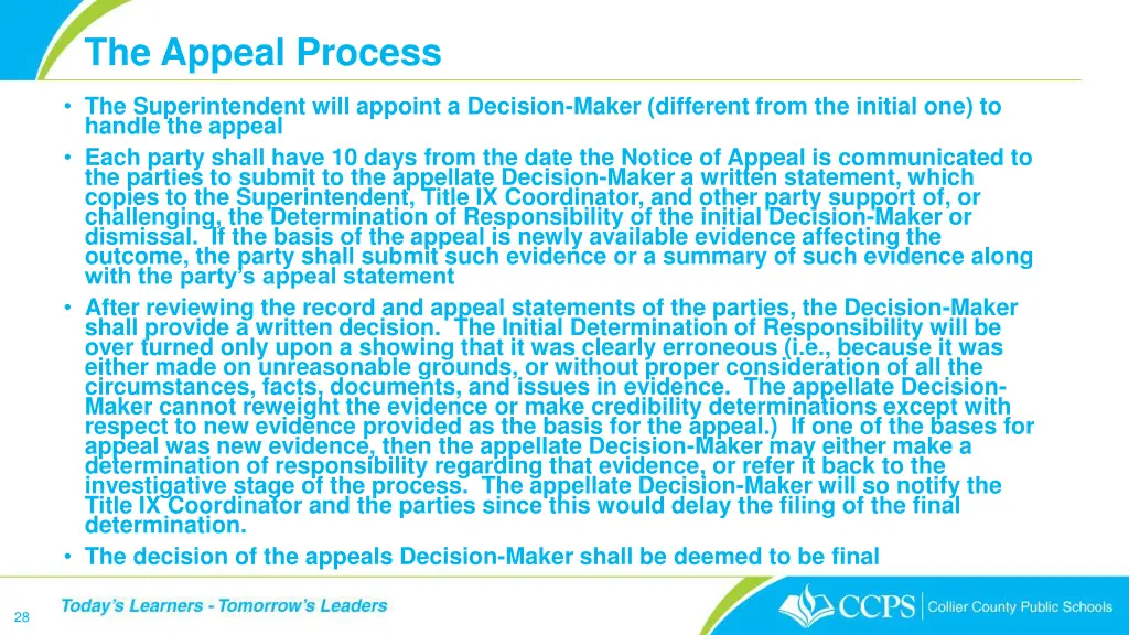 the appeal process