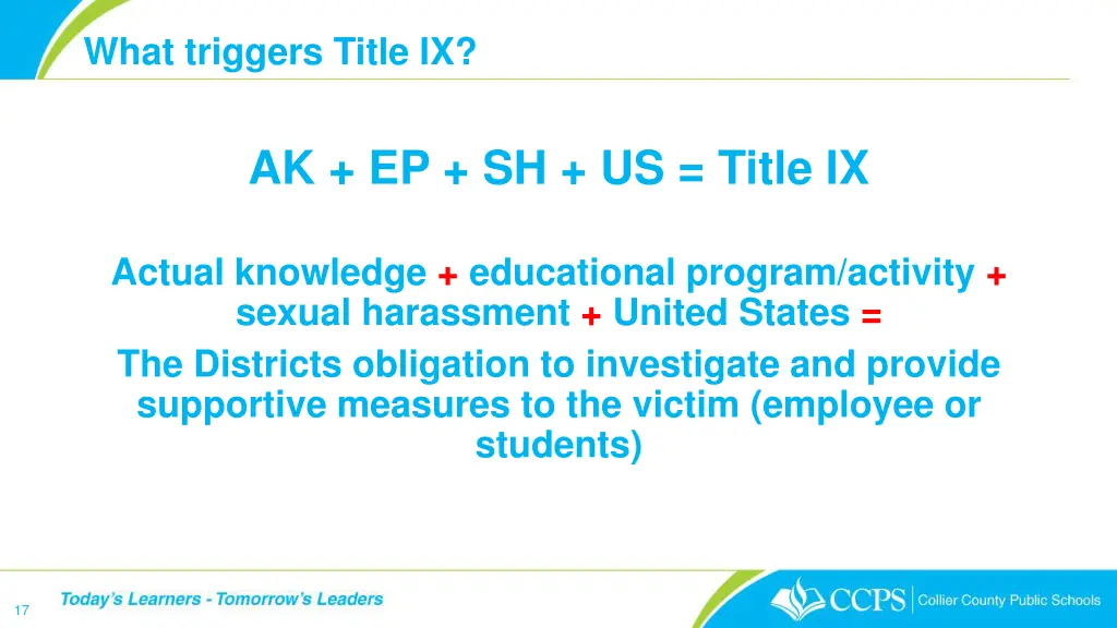 what triggers title ix