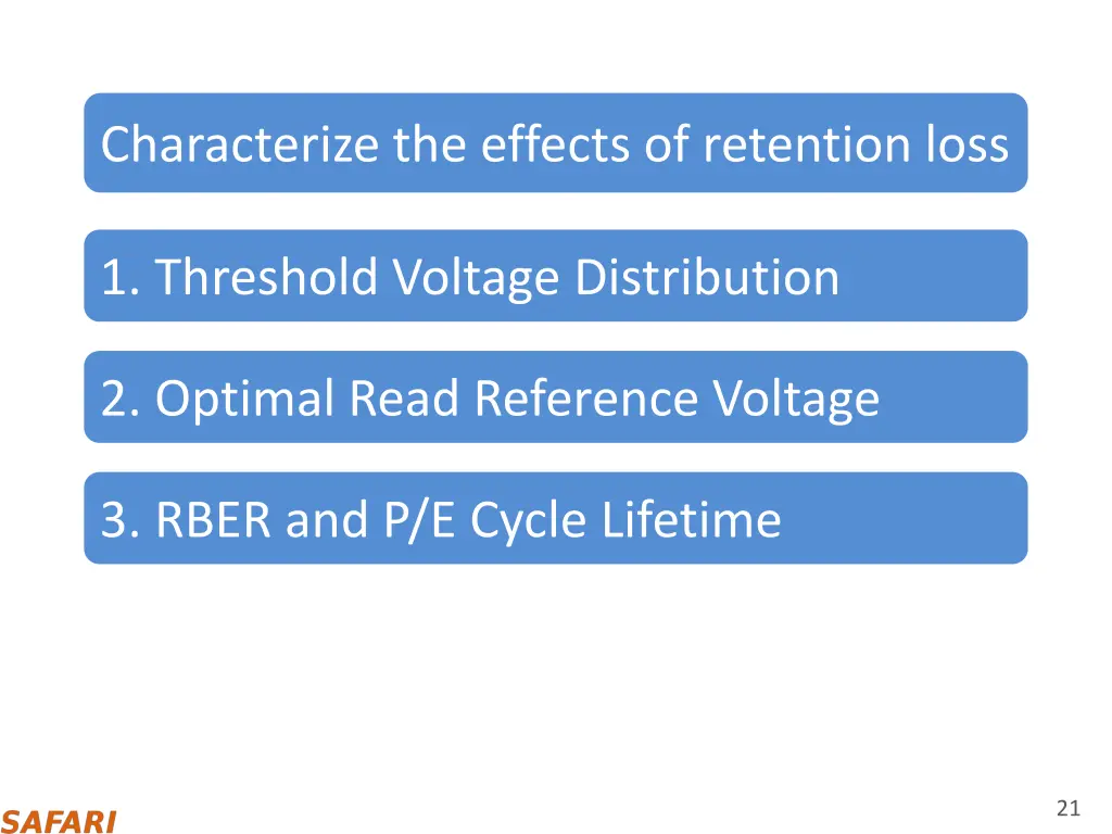 characterize the effects of retention loss