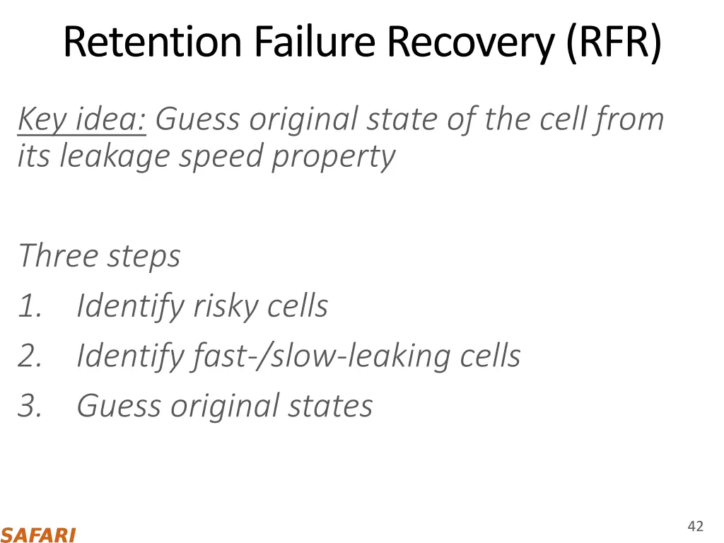 retention failure recovery rfr