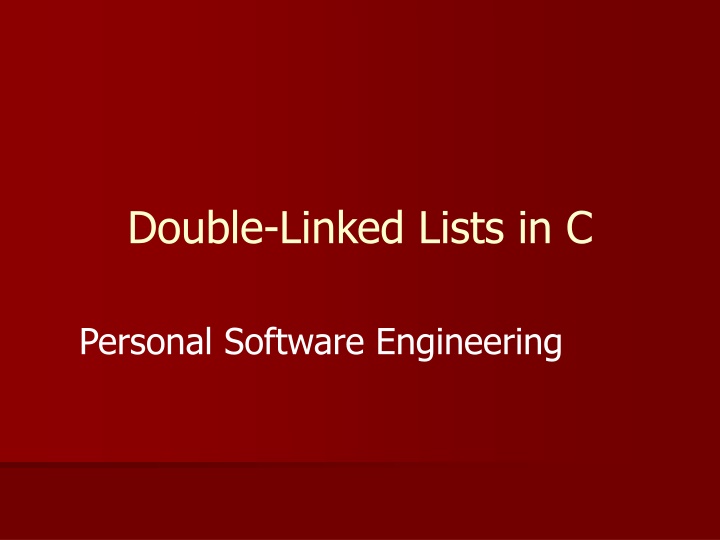 double linked lists in c