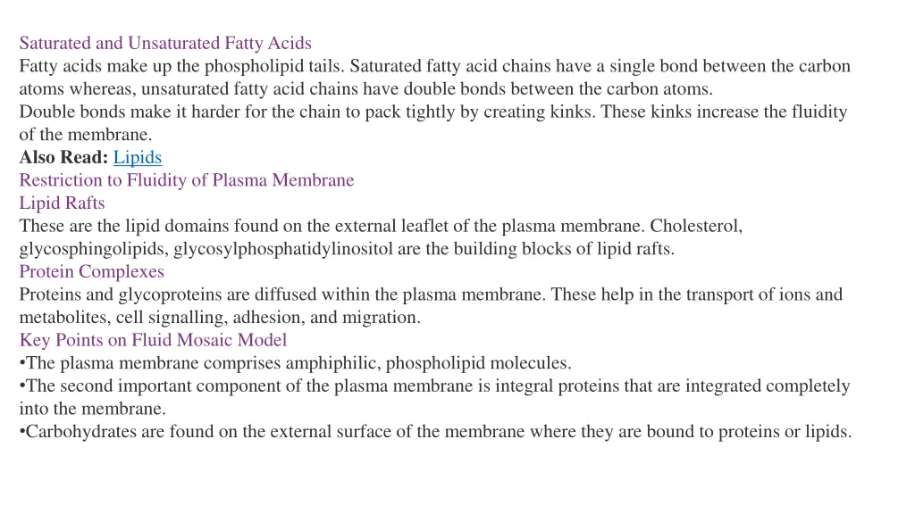 saturated and unsaturated fatty acids fatty acids