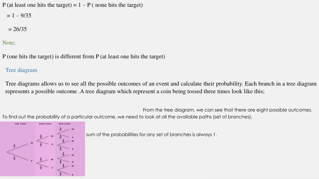 p at least one hits the target 1 p none hits