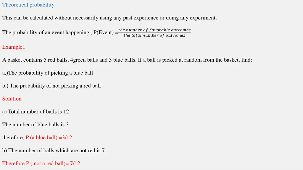 theoretical probability