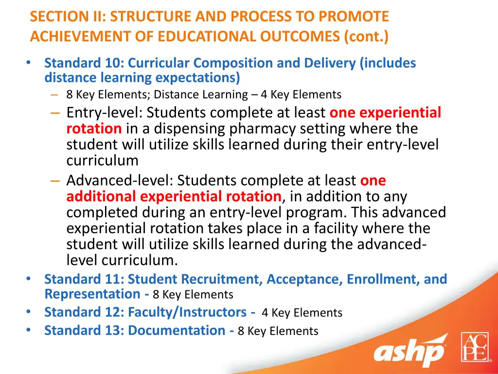 section ii structure and process to promote 2