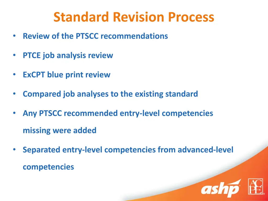 standard revision process