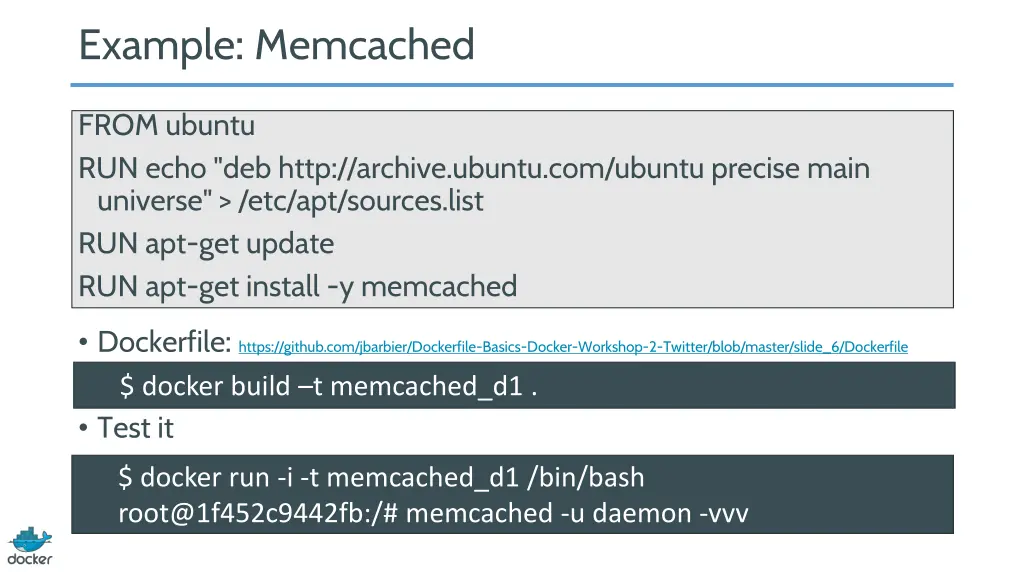 example memcached