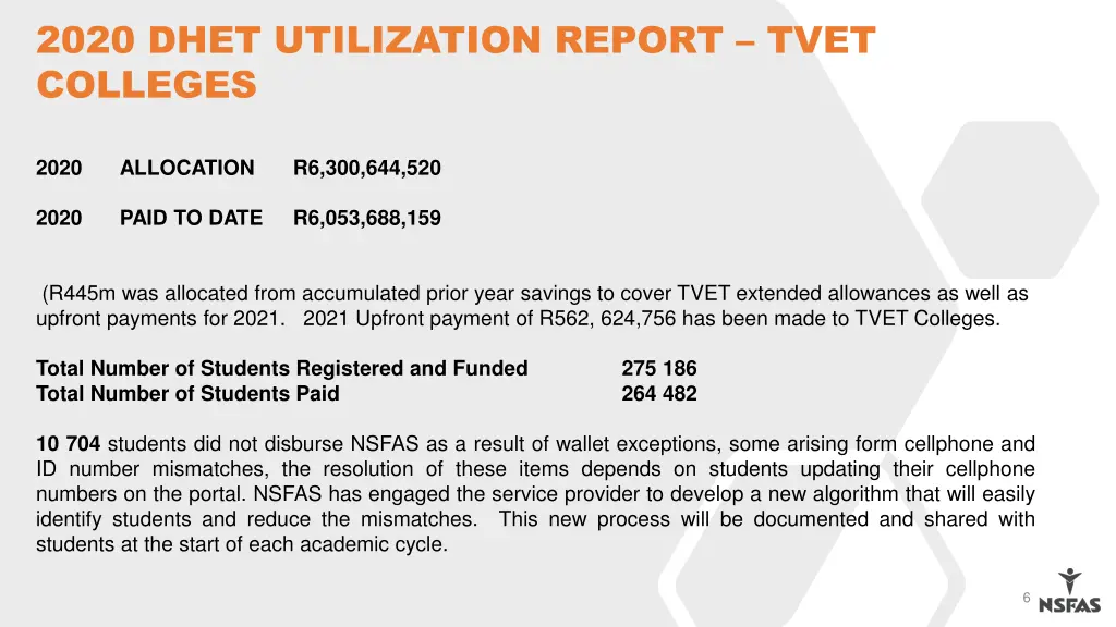 2020 dhet utilization report tvet colleges