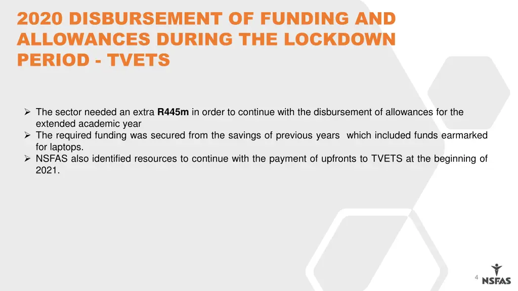 2020 disbursement of funding and allowances 2