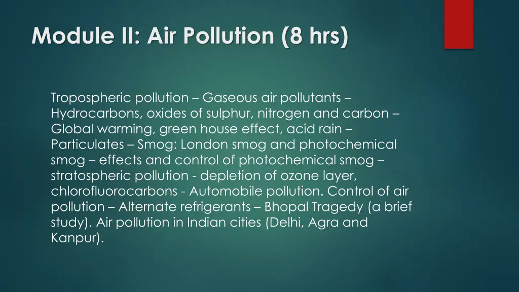 module ii air pollution 8 hrs