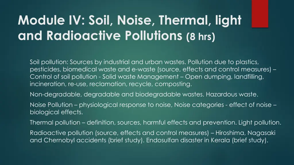 module iv soil noise thermal light