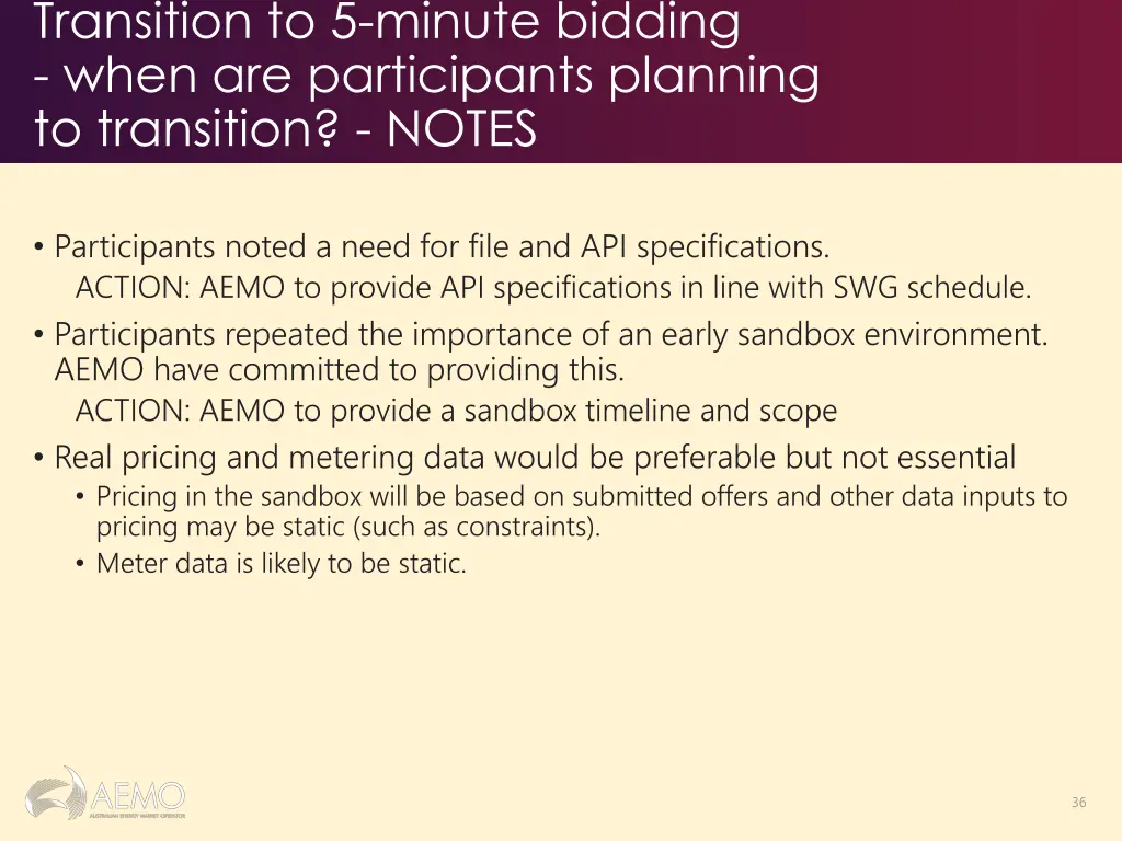 transition to 5 minute bidding when 1