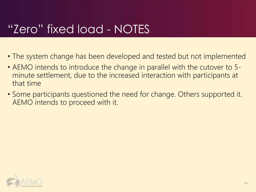 zero fixed load notes