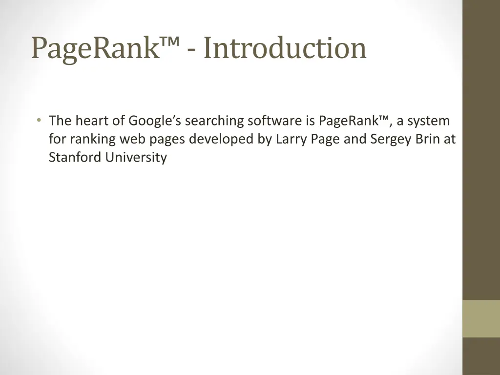 pagerank introduction