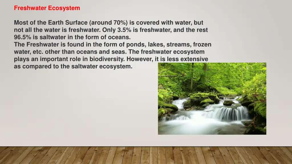 freshwater ecosystem