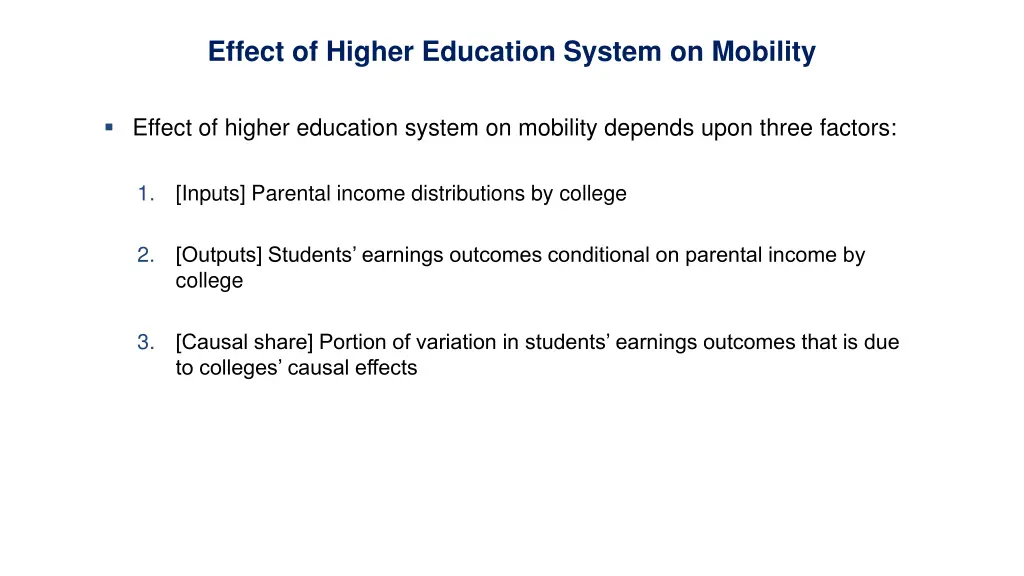 effect of higher education system on mobility