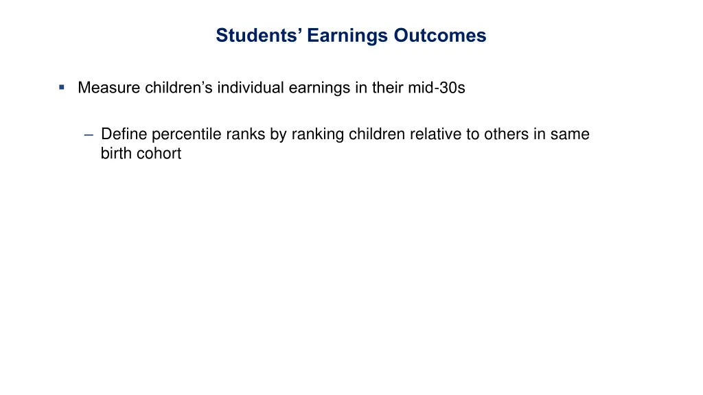 students earnings outcomes