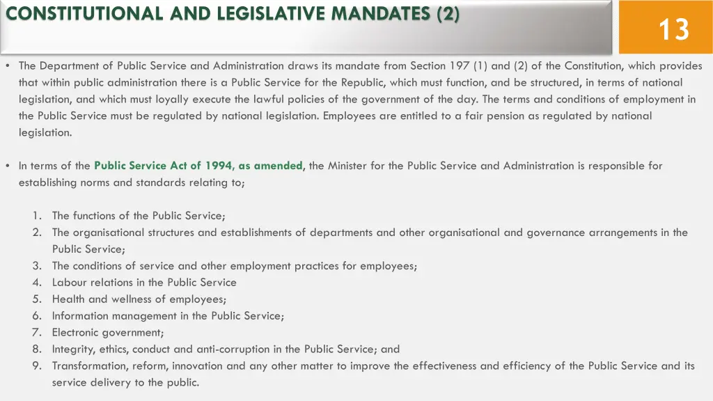 constitutional and legislative mandates 2