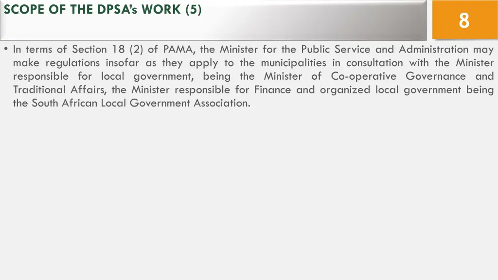 scope of the dpsa s work 5