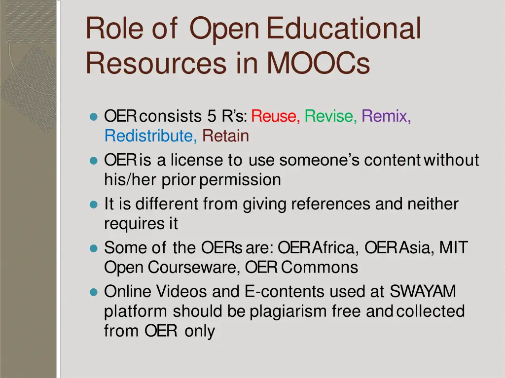 role of openeducational resources in moocs