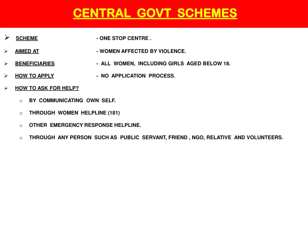 central govt schemes central govt schemes 5