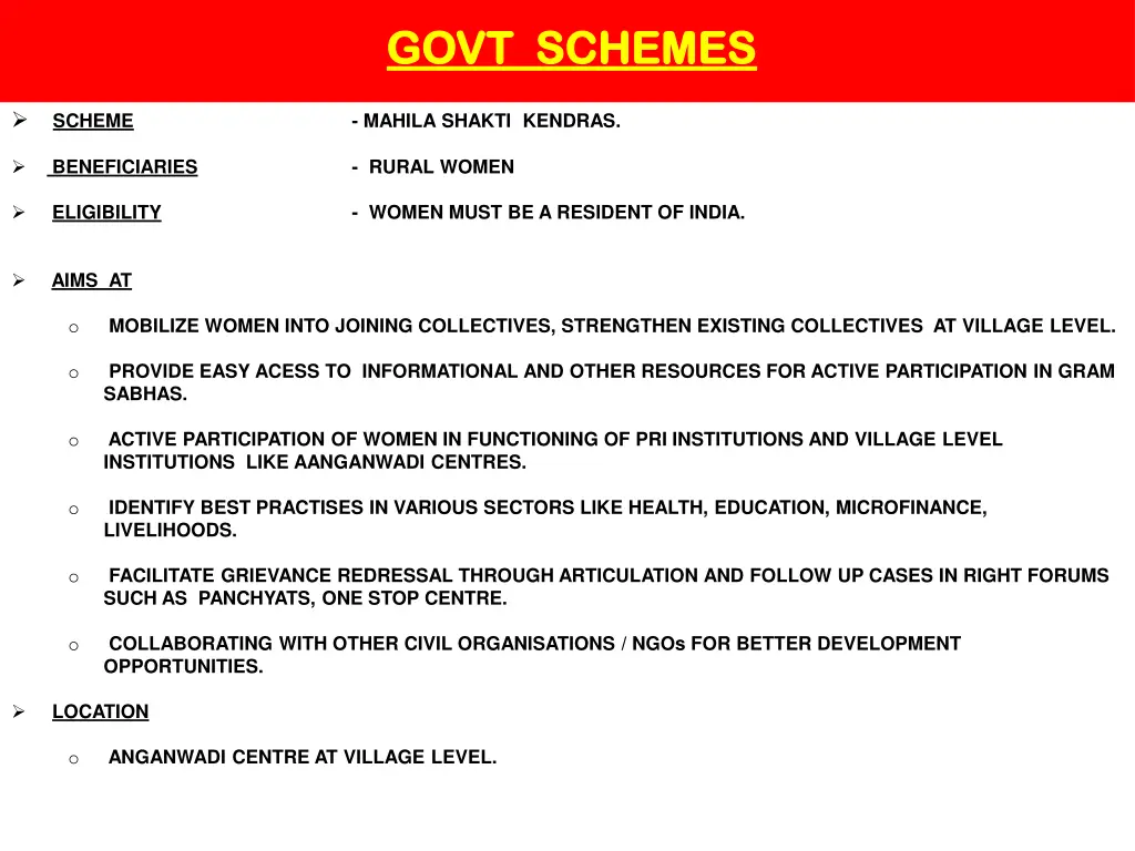 govt schemes govt schemes