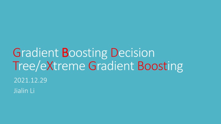 gradient b boosting decision tree extremegradient