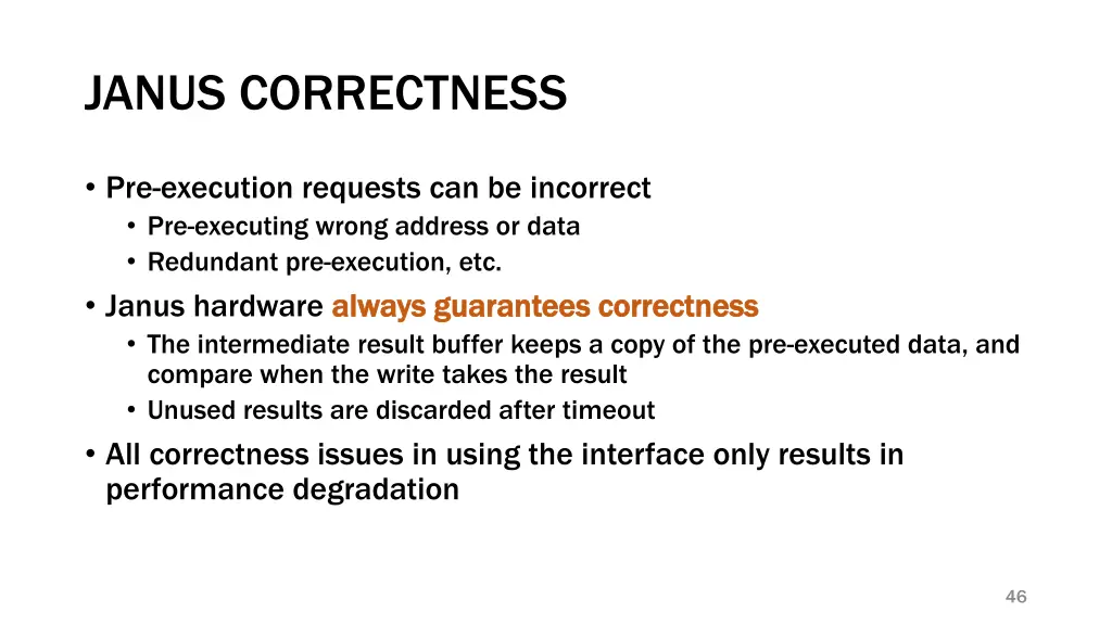 janus correctness