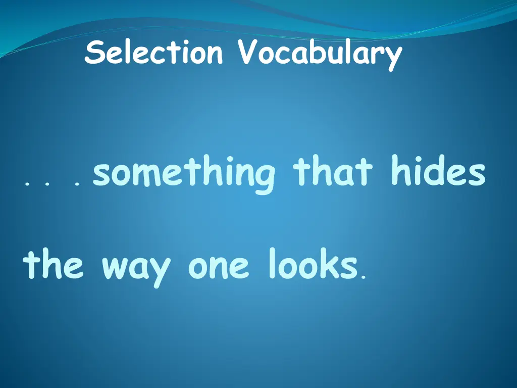 selection vocabulary 3