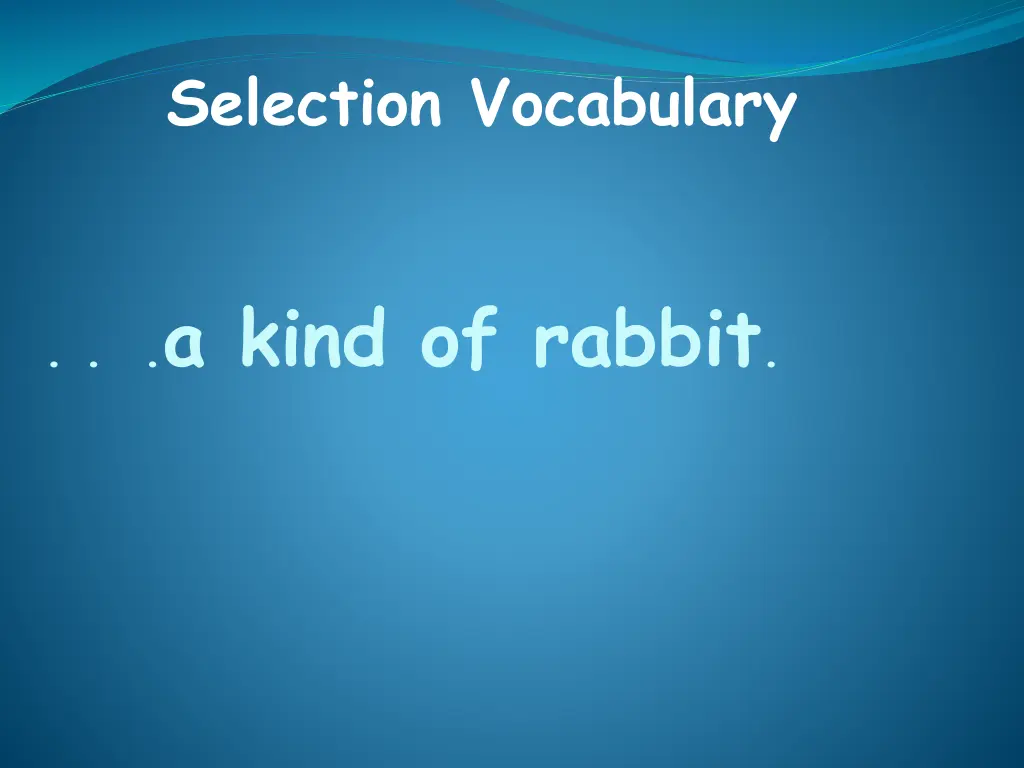 selection vocabulary 4