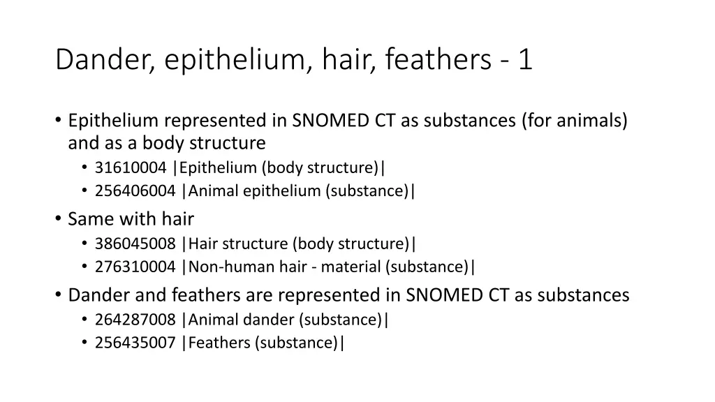 dander epithelium hair feathers 1