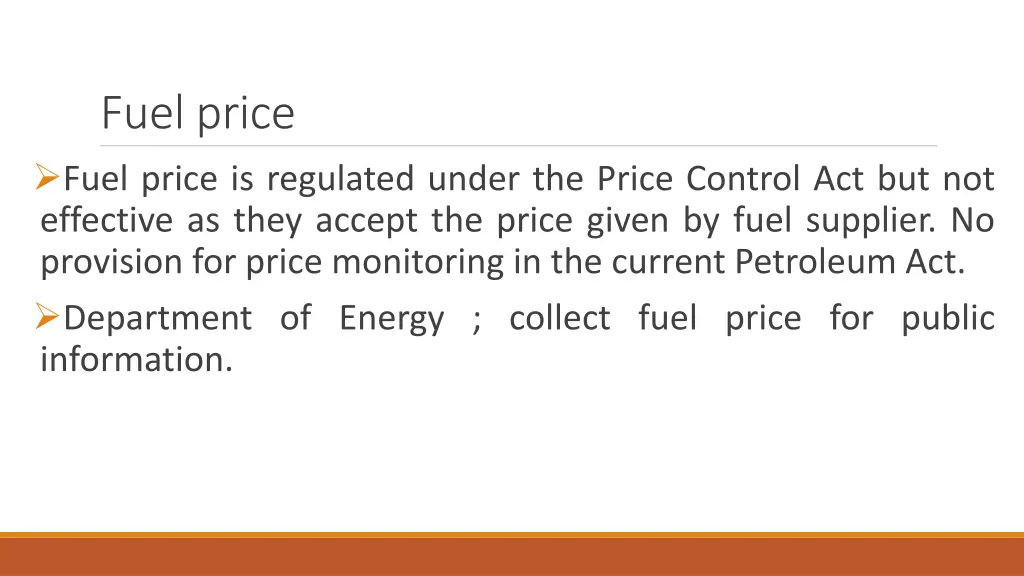 fuel price fuel price is regulated under