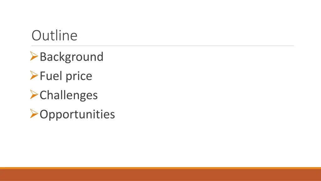 outline background fuel price challenges