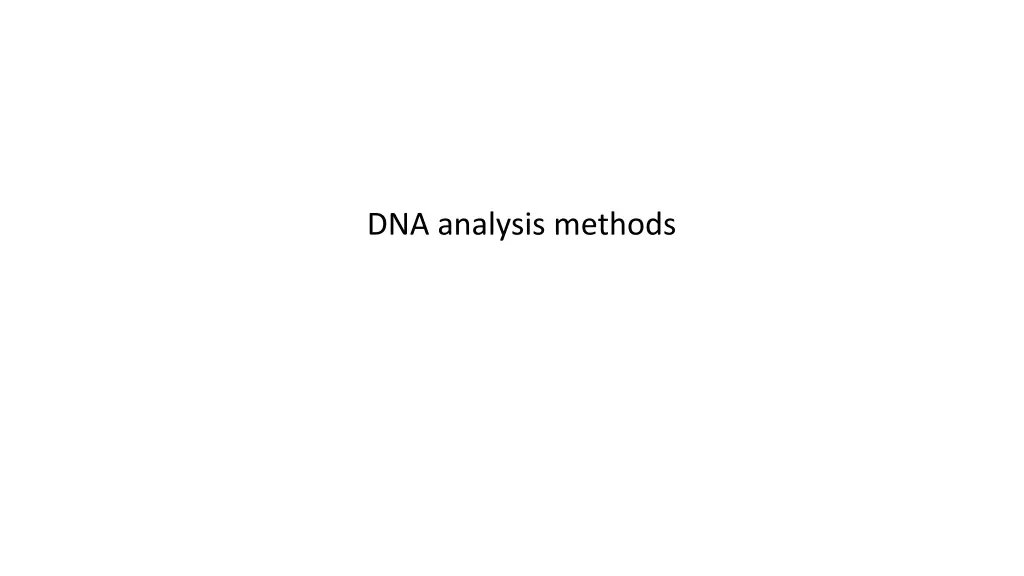 dna analysis methods