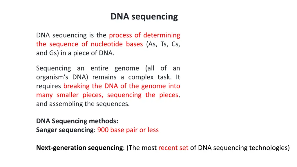 dna sequencing