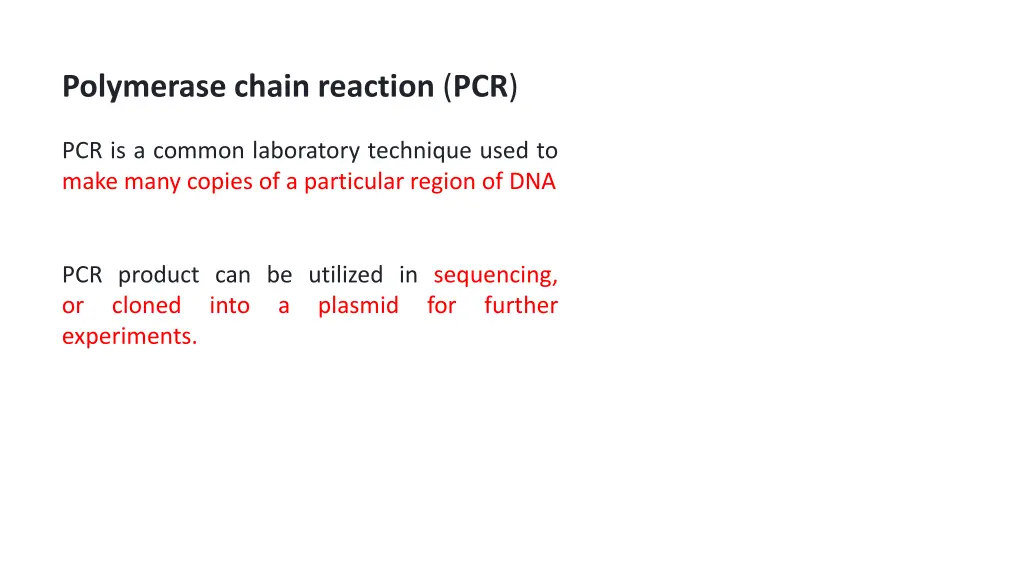 polymerase chain reaction pcr