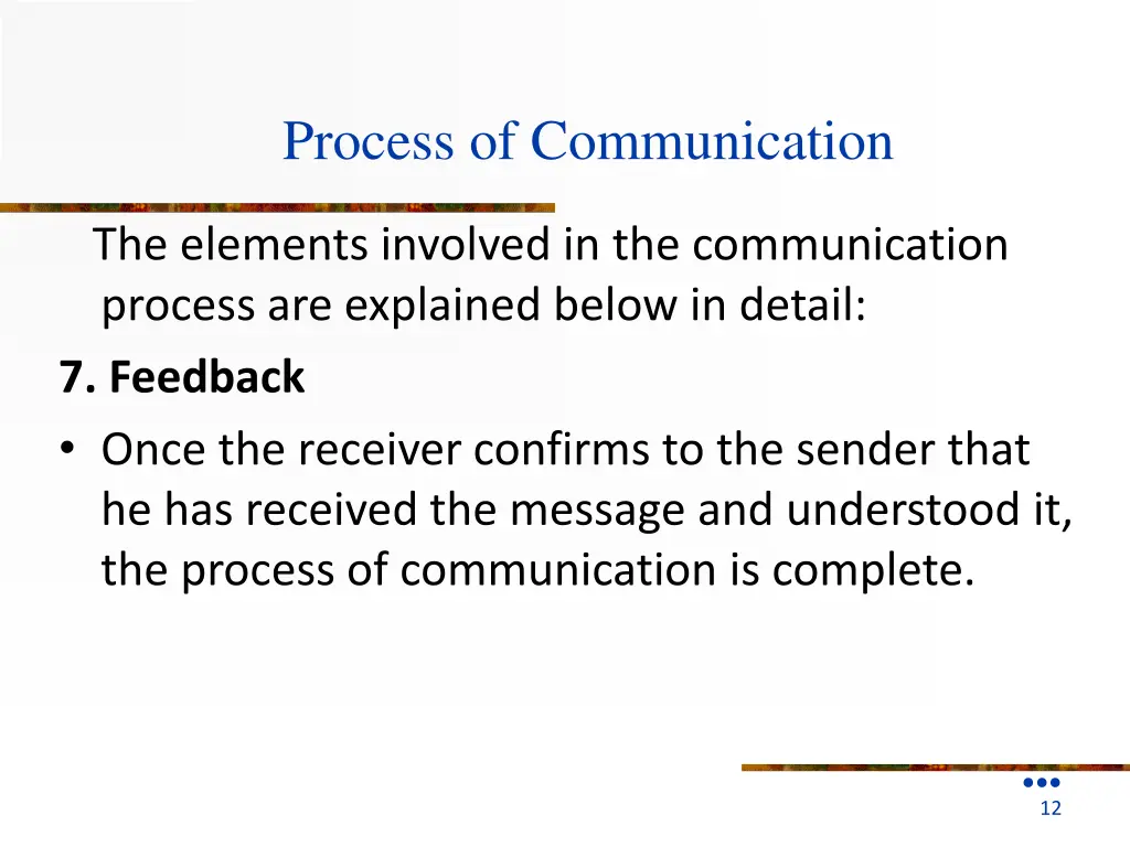 process of communication 6