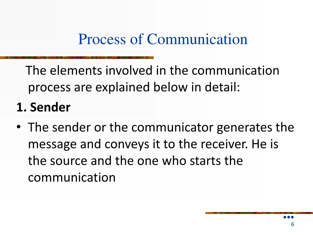 process of communication