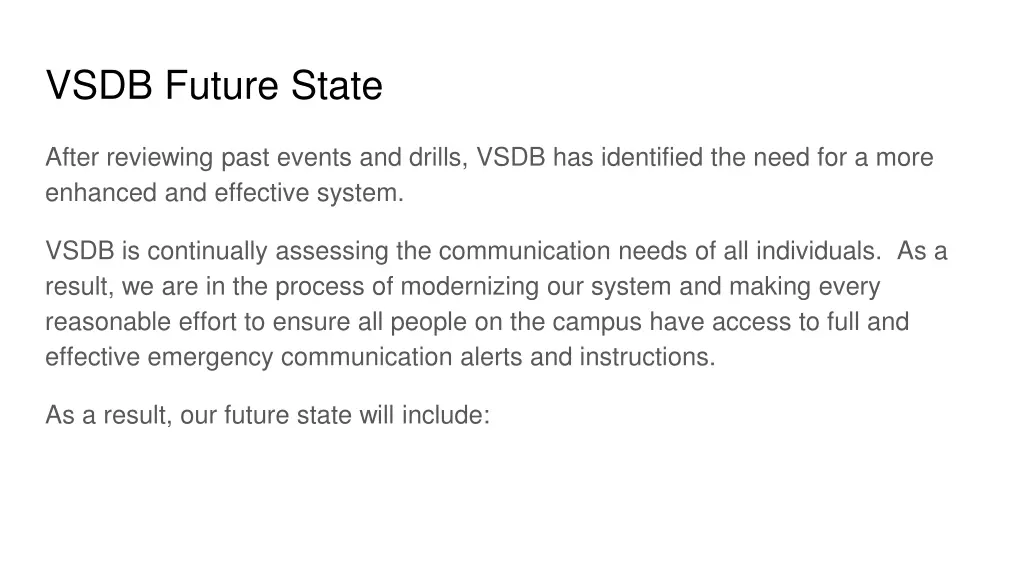 vsdb future state