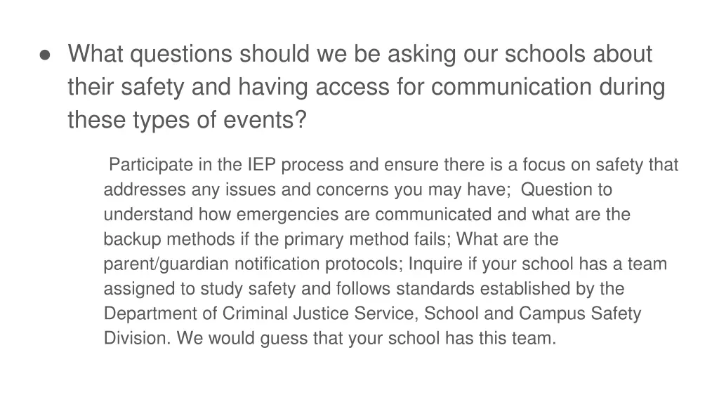 what questions should we be asking our schools