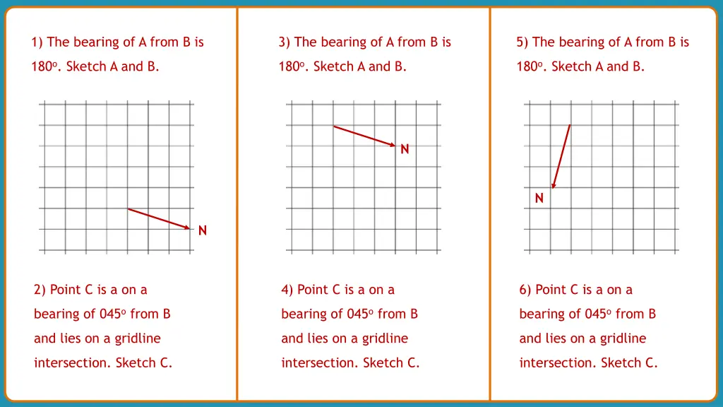 1 the bearing of a from b is 1