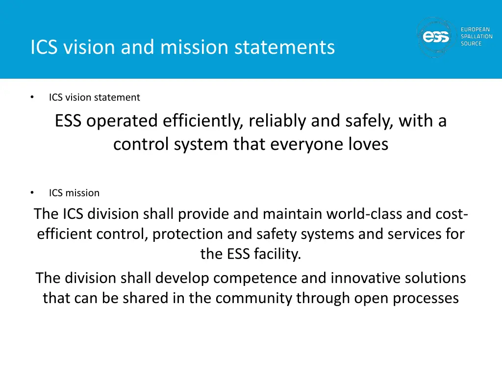 ics vision and mission statements