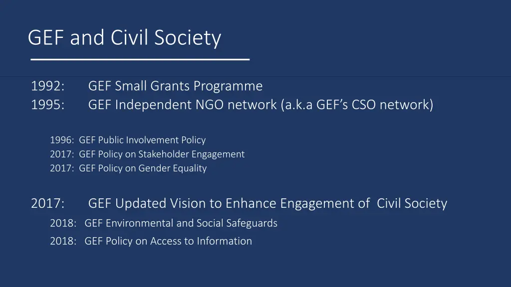 gef and civil society