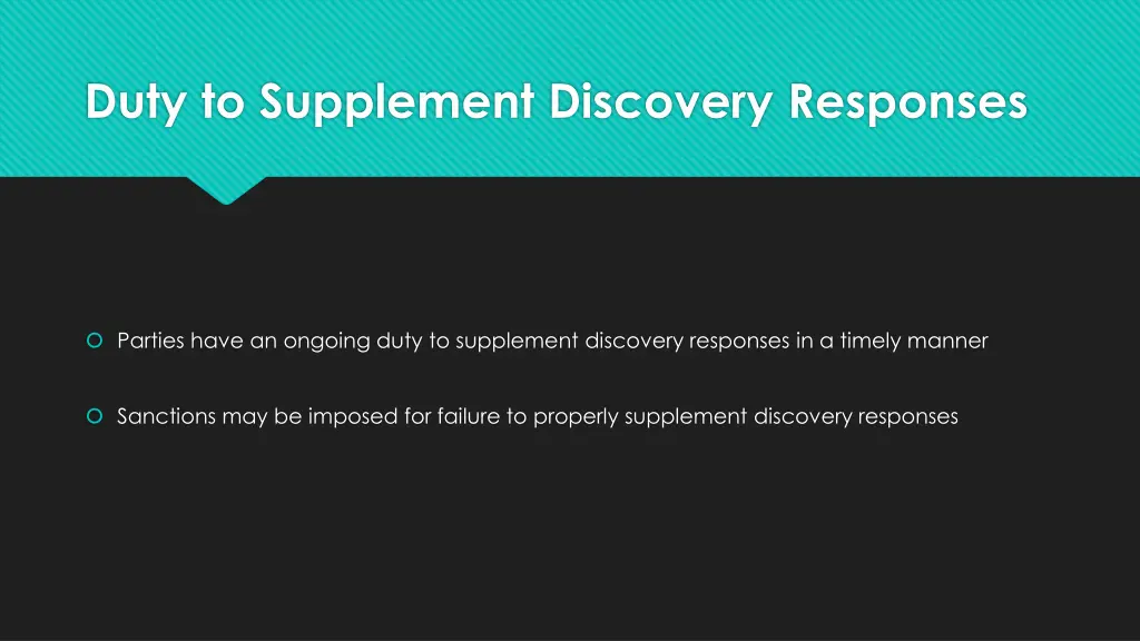 duty to supplement discovery responses