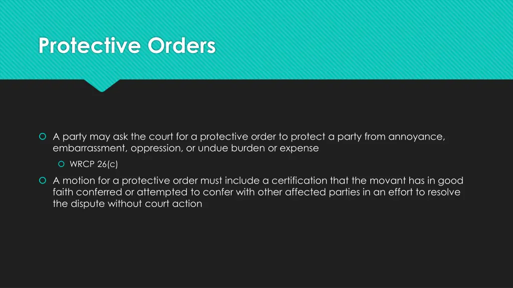 protective orders