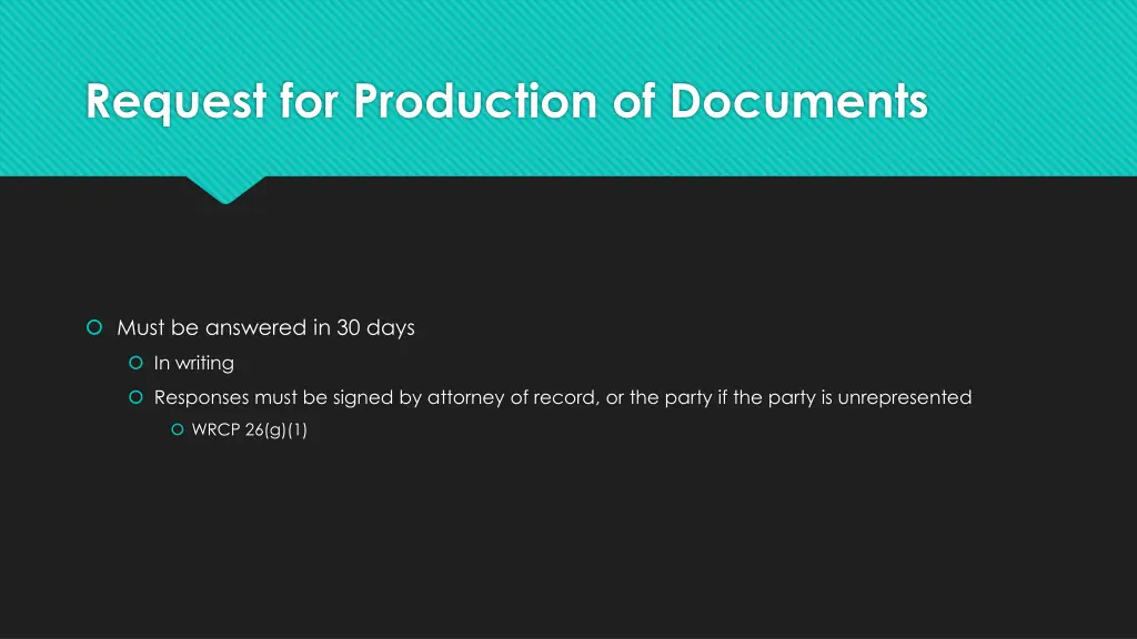 request for production of documents 1