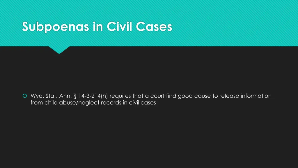 subpoenas in civil cases